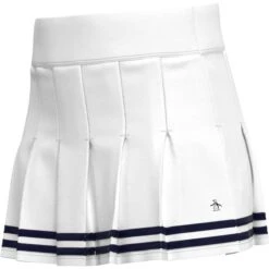 Original Penguin Women's 13" Contrast Hem Pleated Tennis Skort In Bright White -Outlet New Polo Shirt Store zu2bvgnqy5jeiheca5am